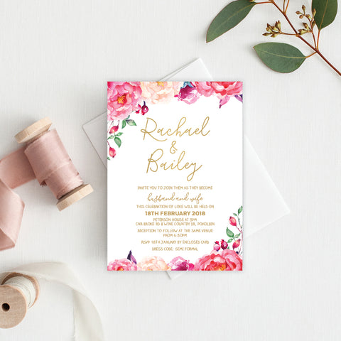 Spring Sweetness Square Invitation