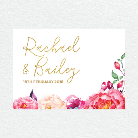 Gold Marble Rectangle Invitation