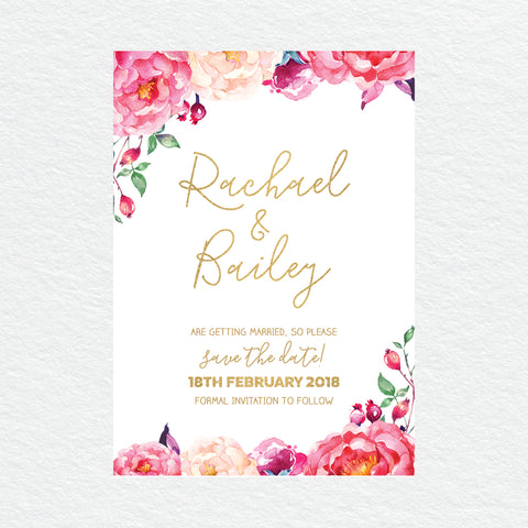 Botanical Bliss Save the Date Card