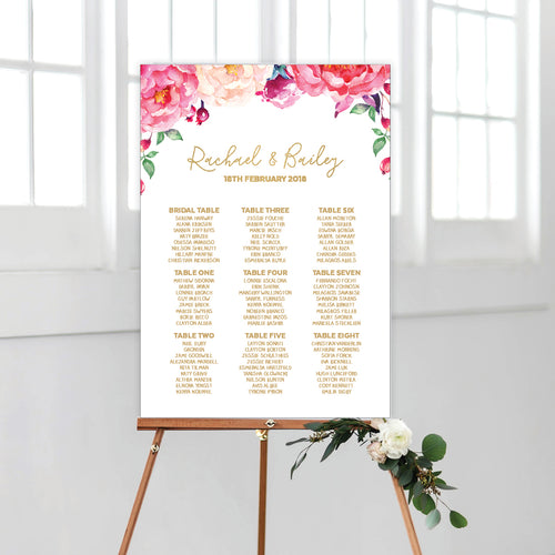 In Bloom (White) Seating Chart