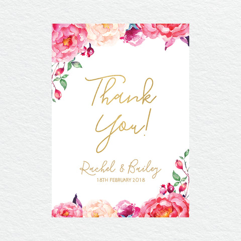 Boho Flourish Thankyou Cards