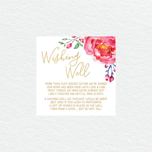 In Bloom (White) Wishing Well Card