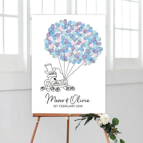 Just Married Balloon Fingerprint Kit