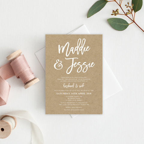 Boho Flourish Rectangle Invitation