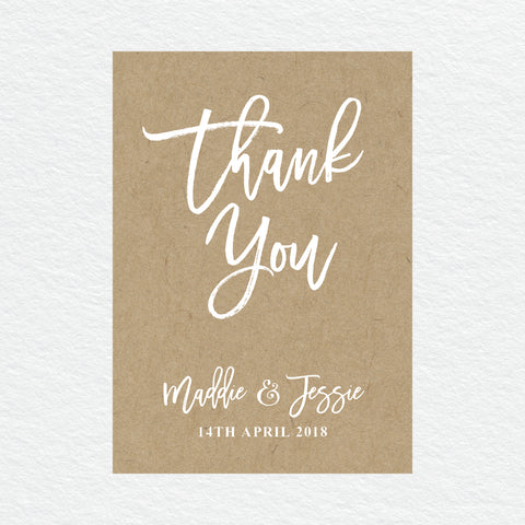 Gold Marble Thankyou Cards