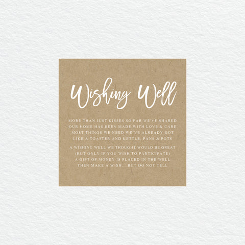 Rustic Laurels Wishing Well Card