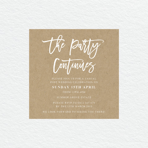Kraft Party Engagement Invitation