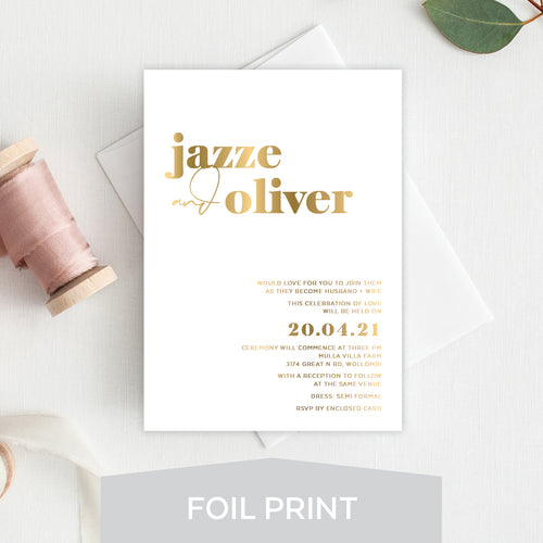 Love Pop Foil Invitation