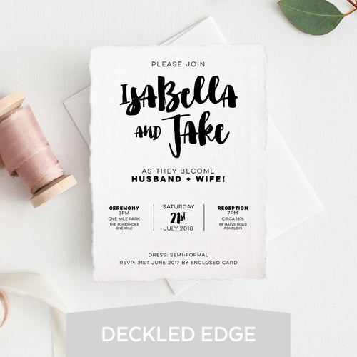 Love Struck Deckled Edge Invitation