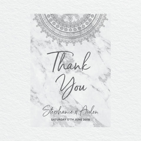 Marble Mandala Save the Date Card