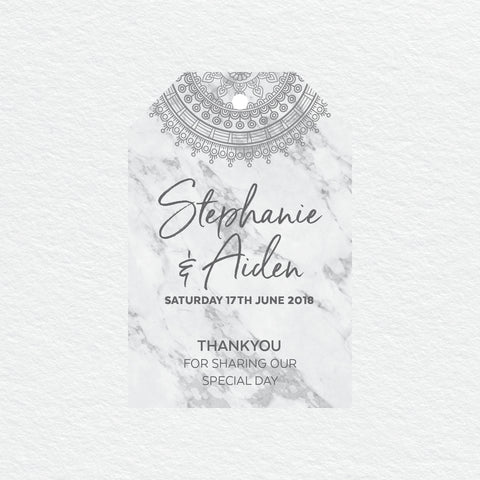 Marble Mandala Save the Date Card