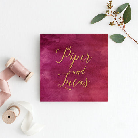 Marsala Foil Invitation