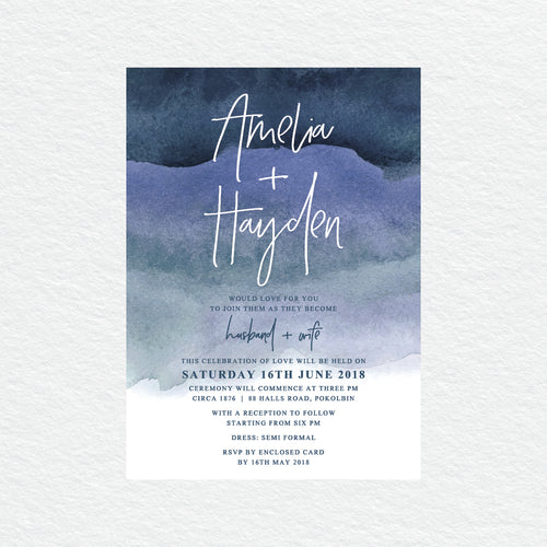 Midnight Rectangle Invitation