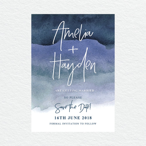 Midnight Save the Date Card