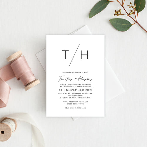 Modern Tilt Rectangle Invitation