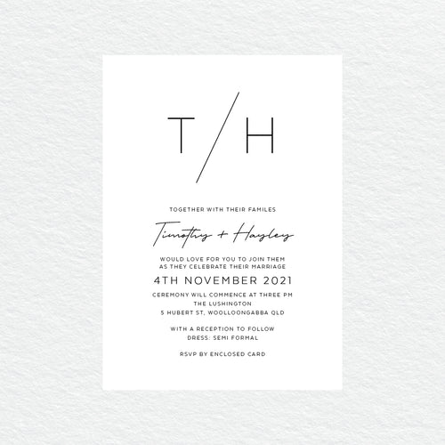 Modern Tilt Rectangle Invitation