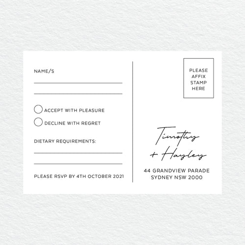 Modern Tilt RSVP Card