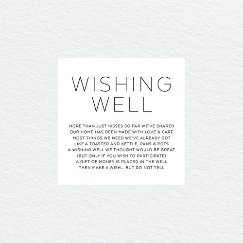 Modern Tilt Wishing Well Card