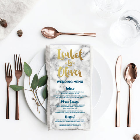 Modern Marble Placecard
