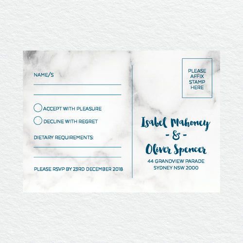 Modern Marble RSVP Card