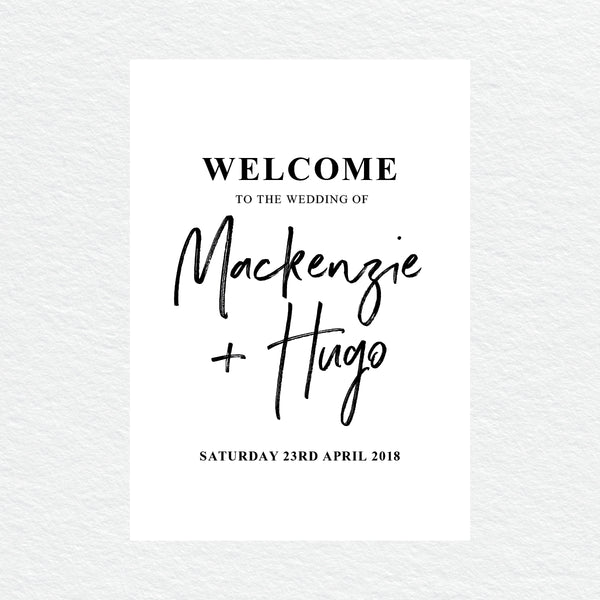 Modern Monogram Welcome Sign