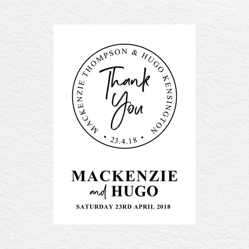 Modern Monogram Thankyou Cards