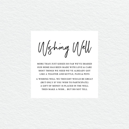 Modern Monogram Wishing Well Card