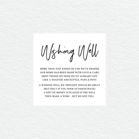 Rustic Laurels Wishing Well Card
