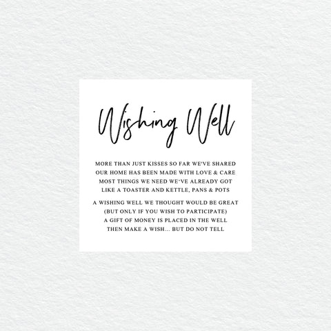 You and Me Wishing Well Card