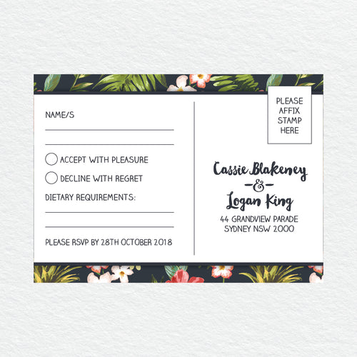 Pineapple Punch RSVP Card