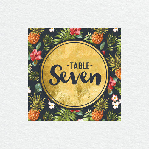 Pineapple Punch Table Numbers