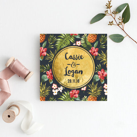 Tropical Celebration Engagement Invitation