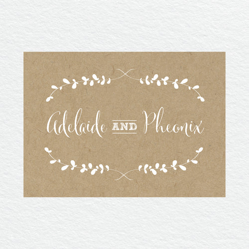 Rustic Laurels RSVP Card