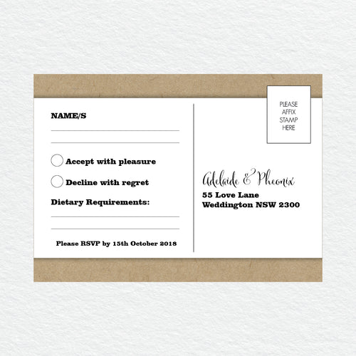 Rustic Laurels RSVP Card