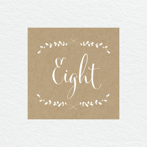 Winter Wreath Table Numbers