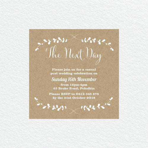 Rustic Laurels Information/Map Card