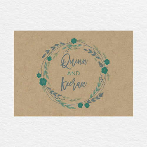 Rustic Wreath RSVP Card