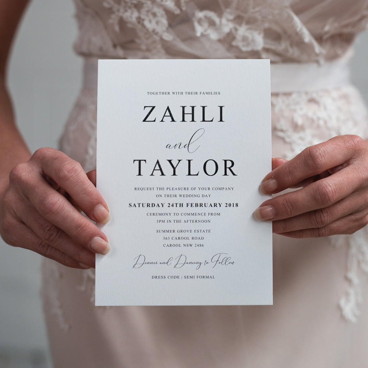 Rectangular Event Invite Serendipity Rectangle Invitation
