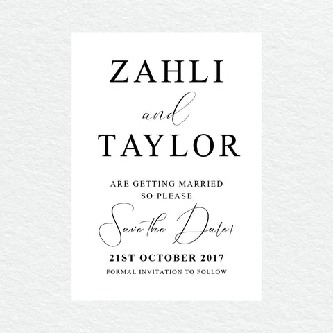 Watercolour Blooms Save the Date Card