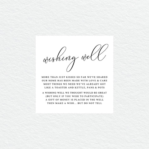 Rustic Laurels Wishing Well Card