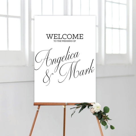 Modern Marble Welcome Sign