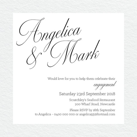 You and Me Engagement Invitation