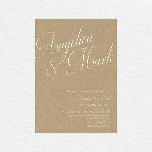 So Sweet White Ink Invitation