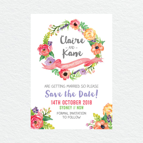Botanical Bliss Save the Date Card