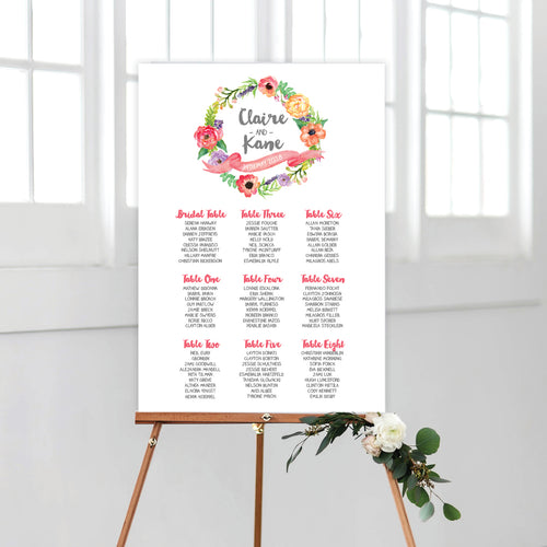 Spring Sweetness Seating Chart