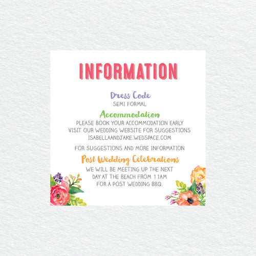 Spring Sweetness Information/Map Card