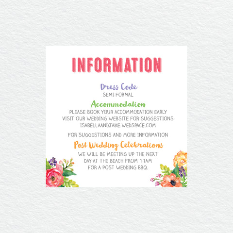 Branch of Love Information/Map Card