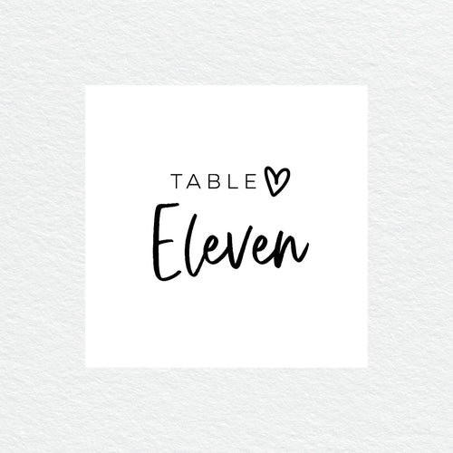 Sweet Heart Table Numbers