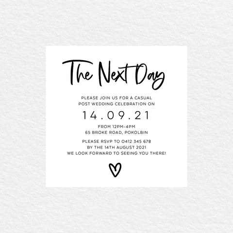 Sweet Heart Rectangle Invitation
