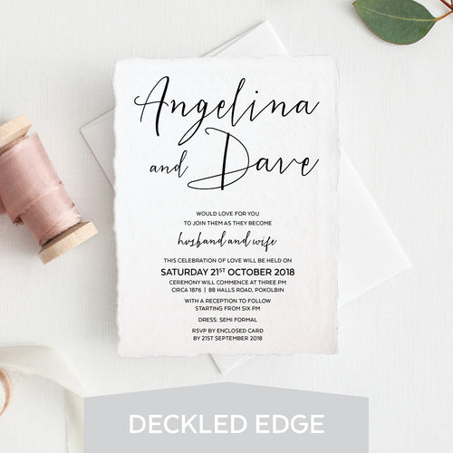 Sweet Type Deckled Edge Invitation